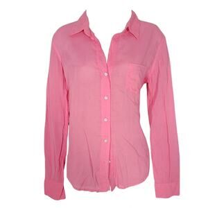 Velvet by Graham and Spencer bubble gum pink button down shirt size small